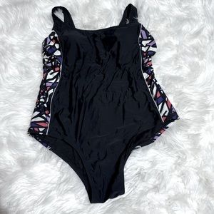 Catalina black one piece swimsuit size 1X
